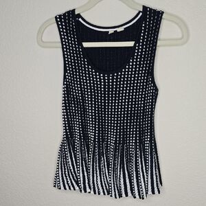 Moth Blue and White Checkered Tank Top